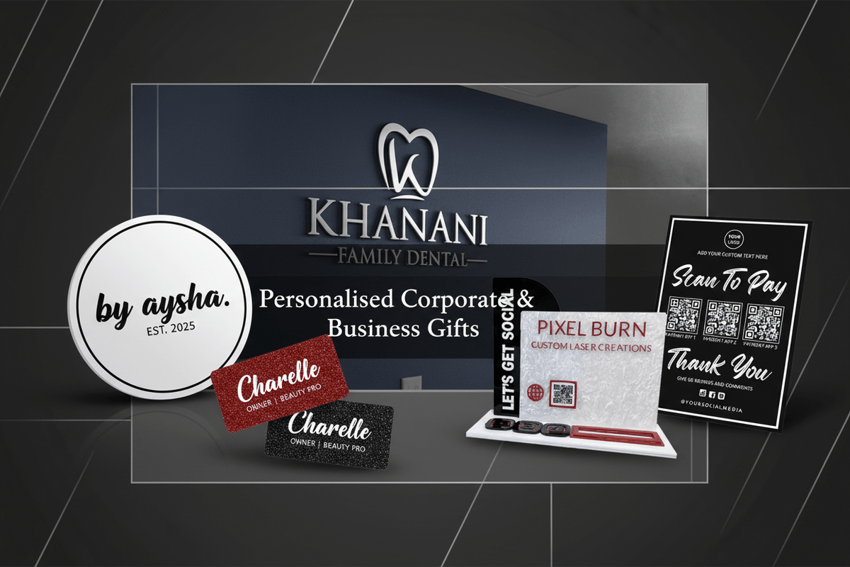 Personalised Corporate & Business Gifts - Pixel Burn Custom Laser Creations