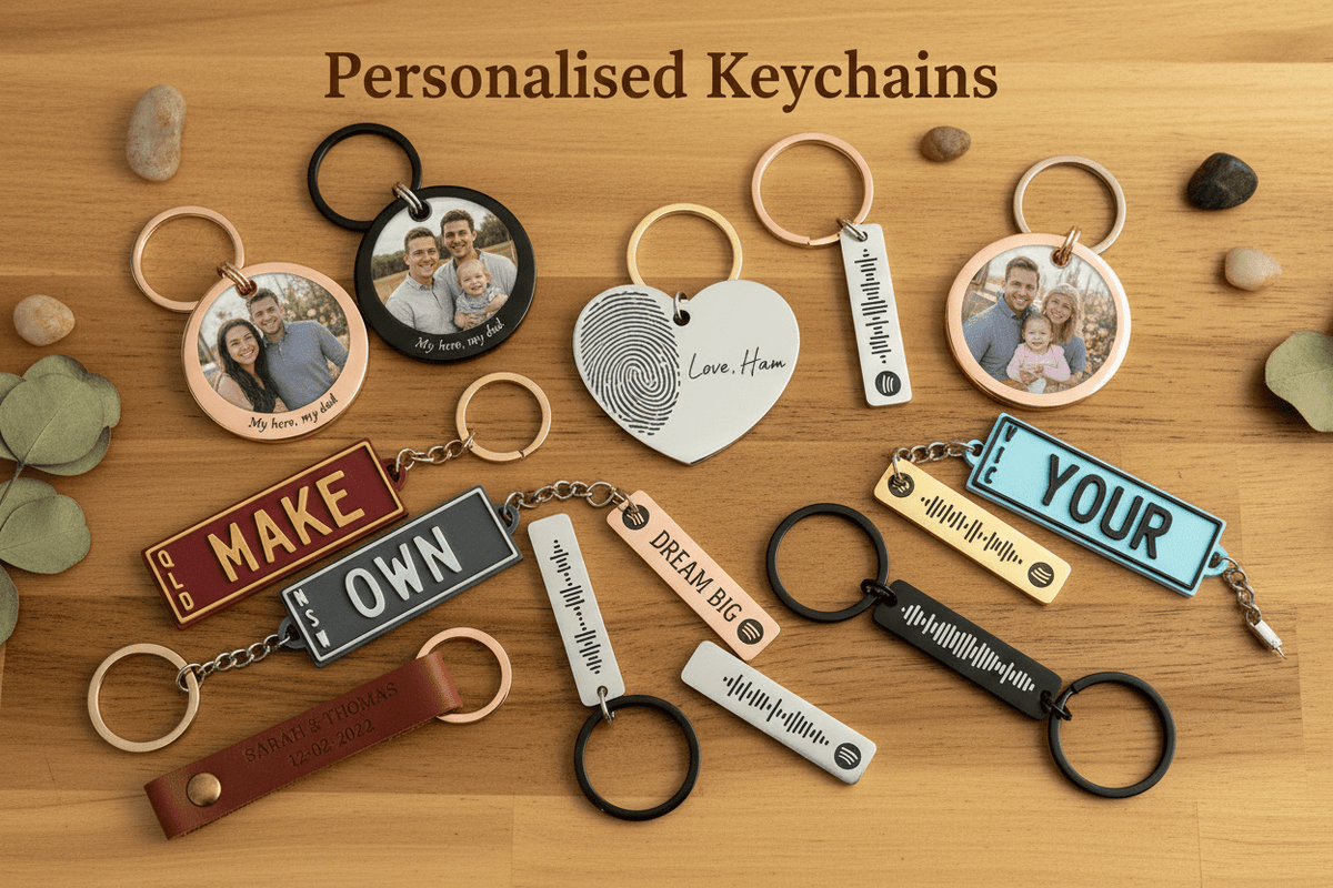 Personalised Keychains - Pixel Burn Custom Laser Creations