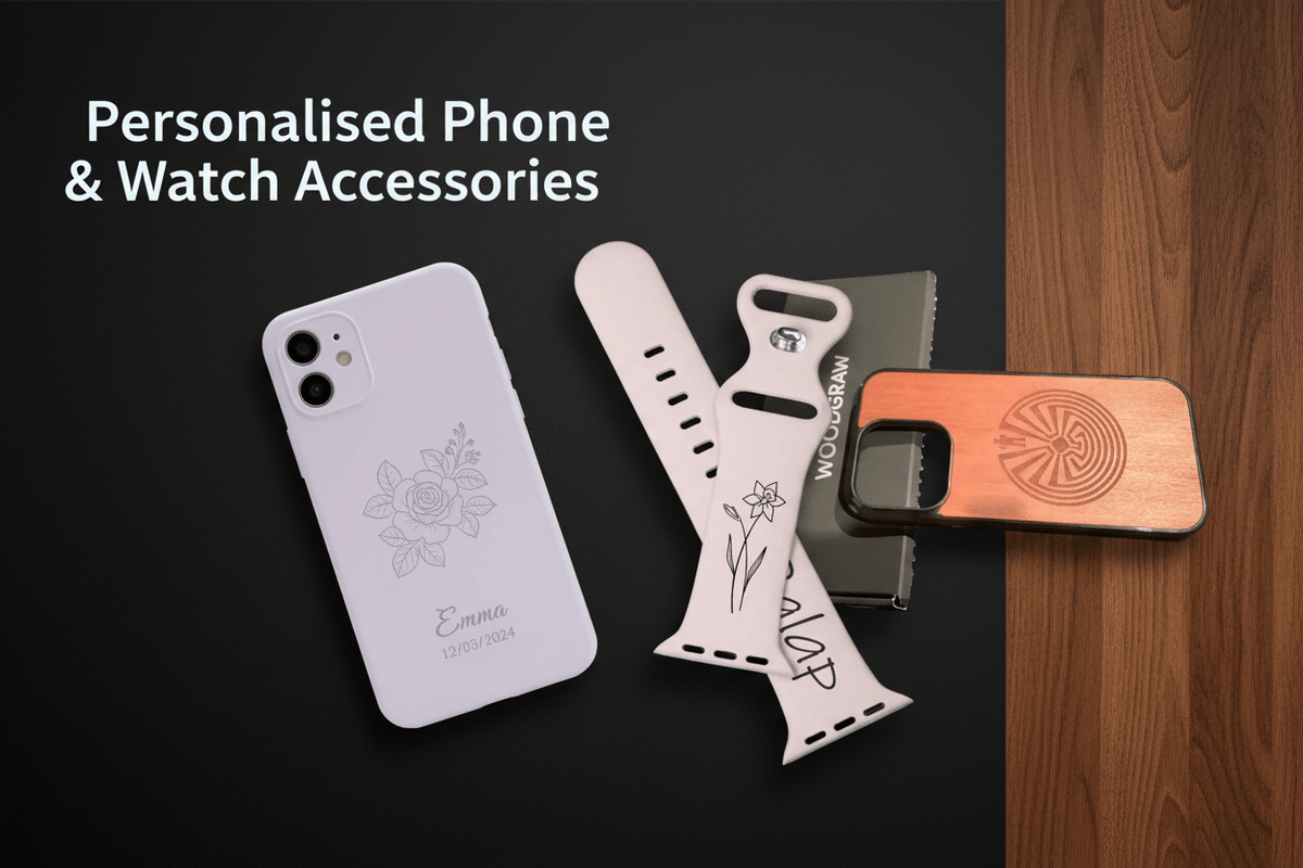 Personalised Phone & Watch Accessories - Pixel Burn Custom Laser Creations