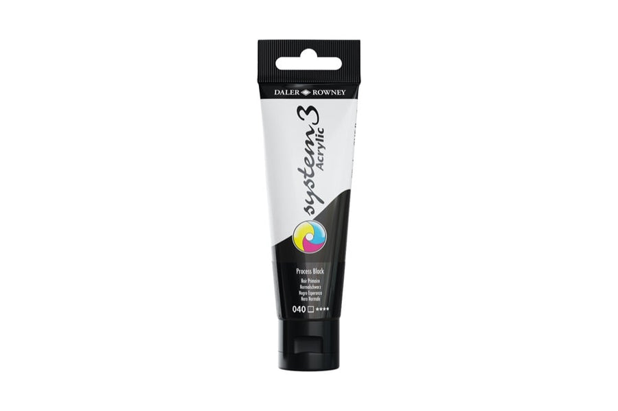Daler Rowney System 3 Acrylic Paint – Black (59ml) - Pixel Burn Custom Laser Creations