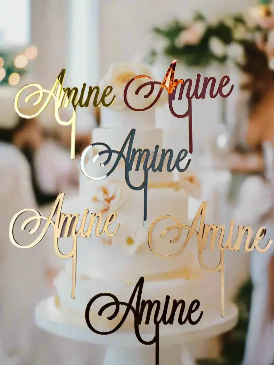Custom Personalised Cake Topper - Pixel Burn Custom Laser Creations