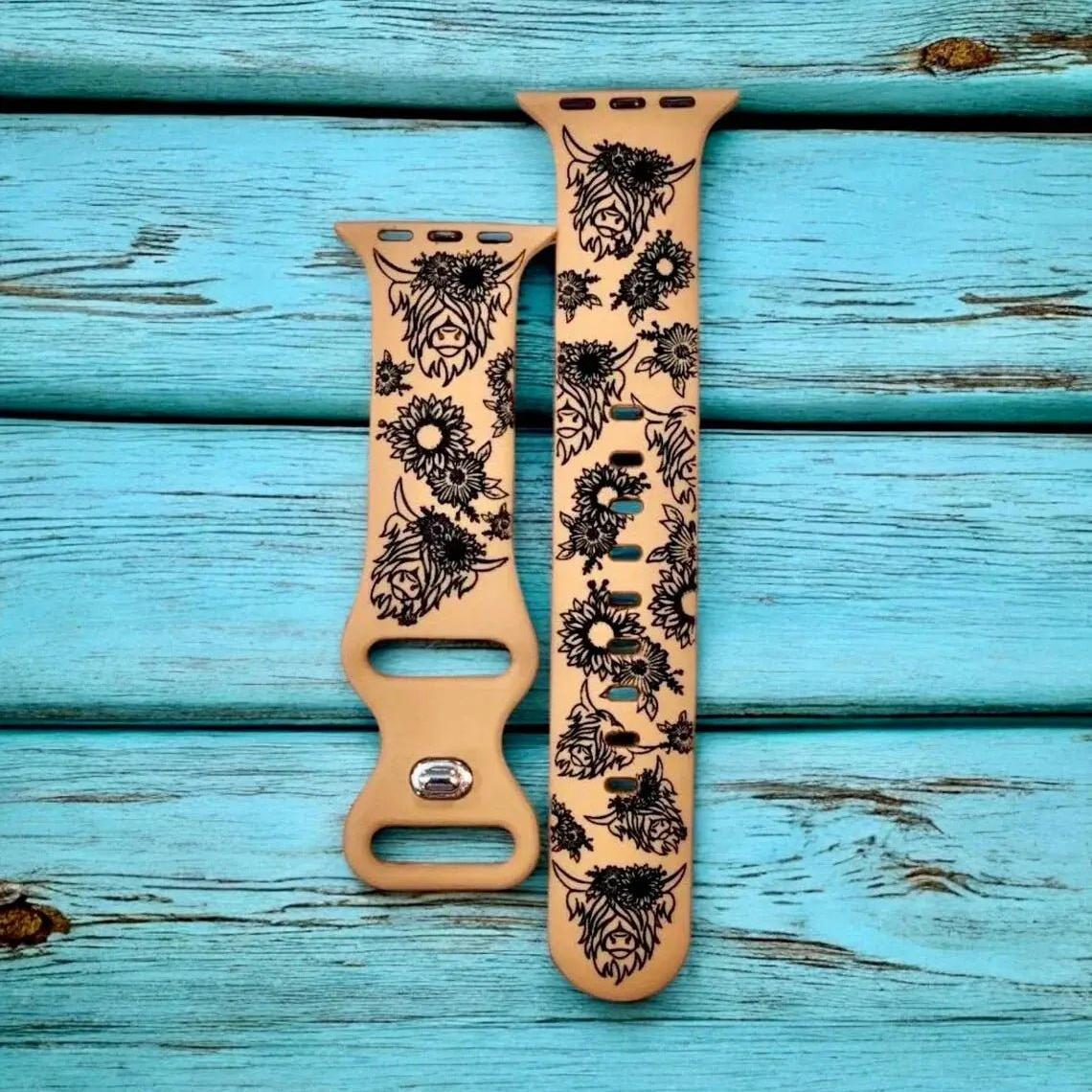 Personalised Engraved Apple Watch Band - Pixel Burn Custom Laser Creations