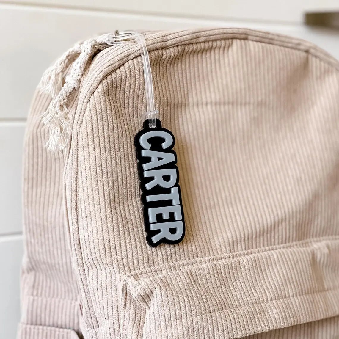 Personalised Backpack Name Tag - Pixel Burn Custom Laser Creations
