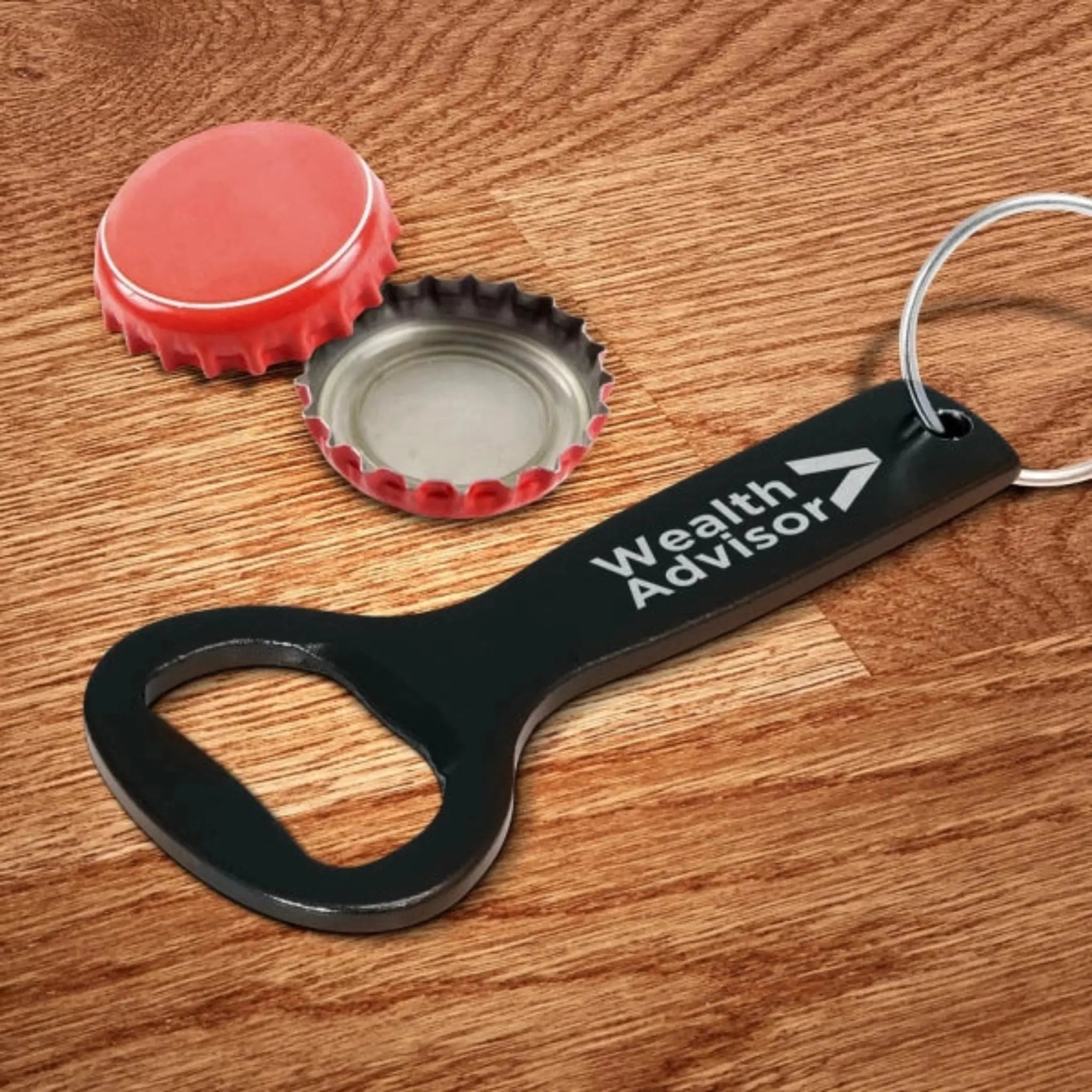 Engraved Aluminium Bottle Opener Keyring - Pixel Burn Custom Laser Creations