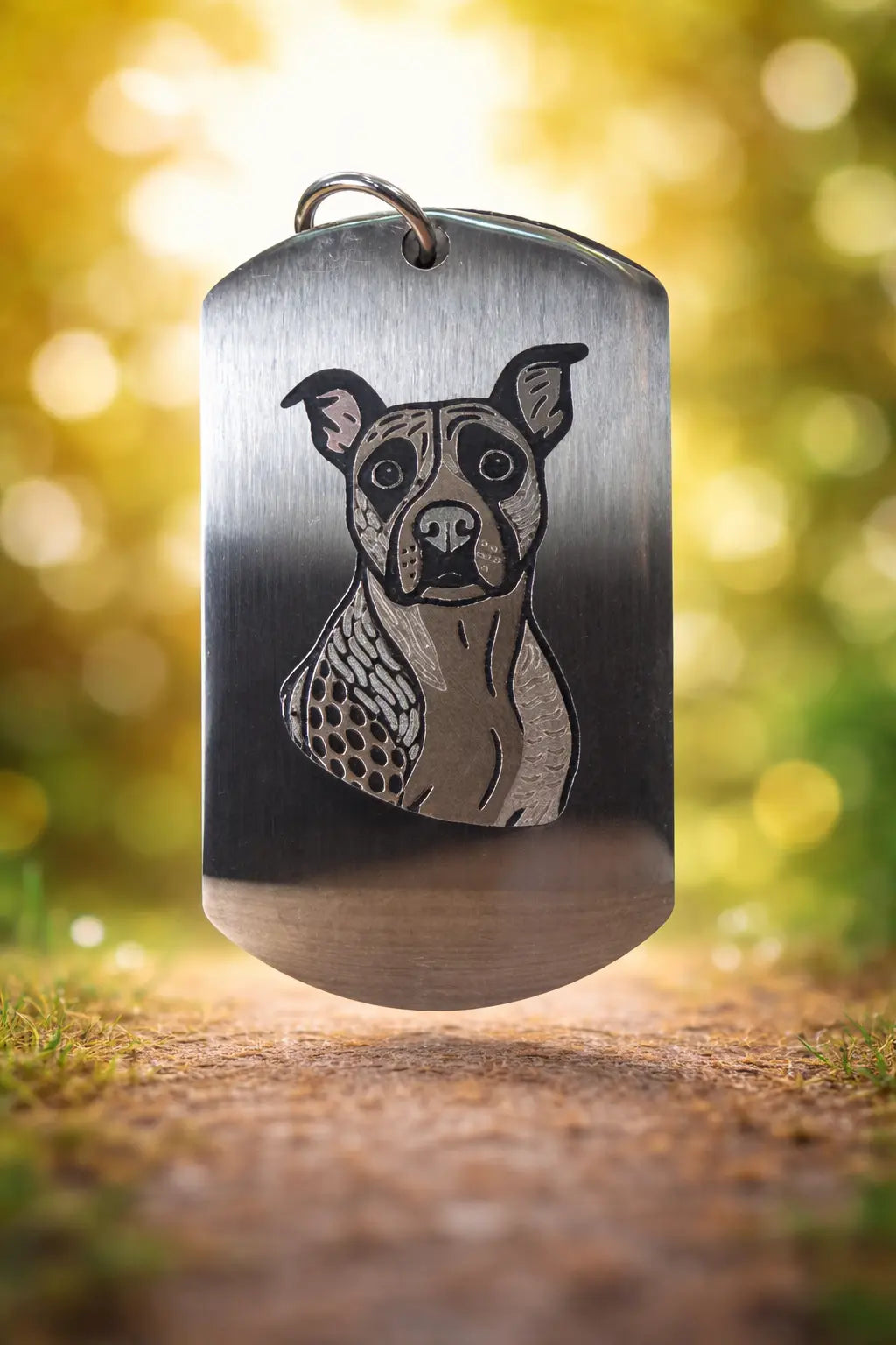 Colour Engraved Stainless Steel Pet Tag - Pixel Burn Custom Laser Creations