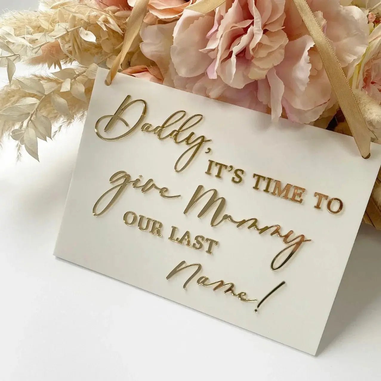 Personalised Acrylic Proposal Sign - Pixel Burn Custom Laser Creations