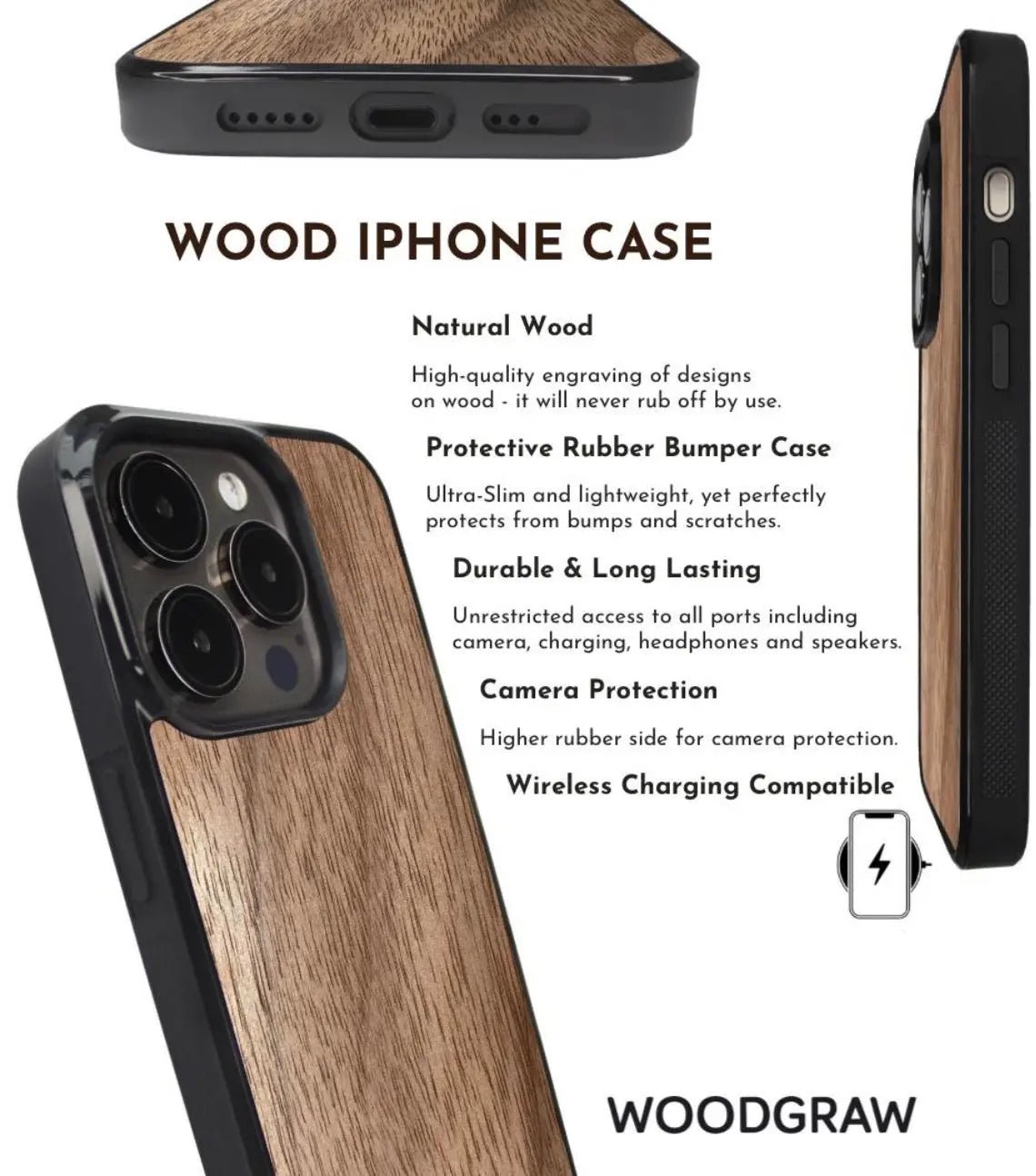 Personalised Wooden iPhone Case – Custom Laser Engraved - Pixel Burn Custom Laser Creations