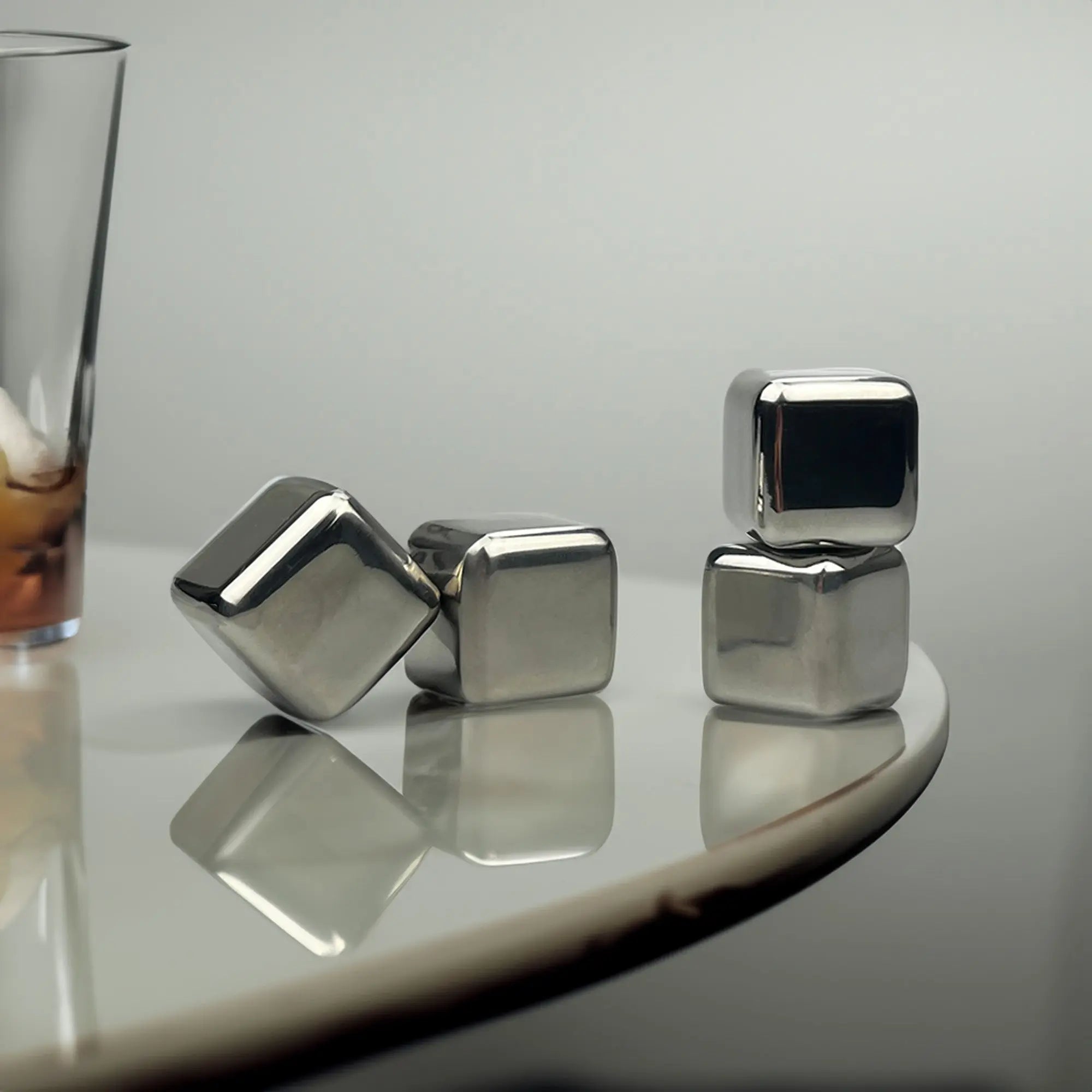 Personalised Whiskey Set Stainless Steel Ice Cubes - Pixel Burn Custom Laser Creations