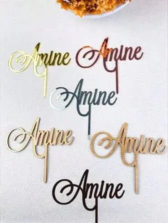 Custom Personalised Cake Topper - Pixel Burn Custom Laser Creations