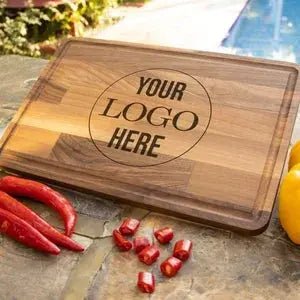 Engraved Corporate Logo Serving Board - Pixel Burn Custom Laser Creations