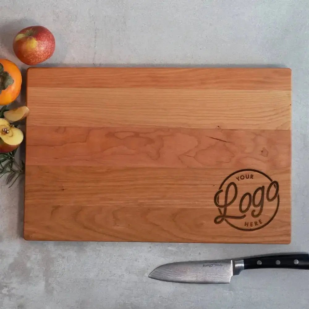 Engraved Corporate Logo Serving Board - Pixel Burn Custom Laser Creations