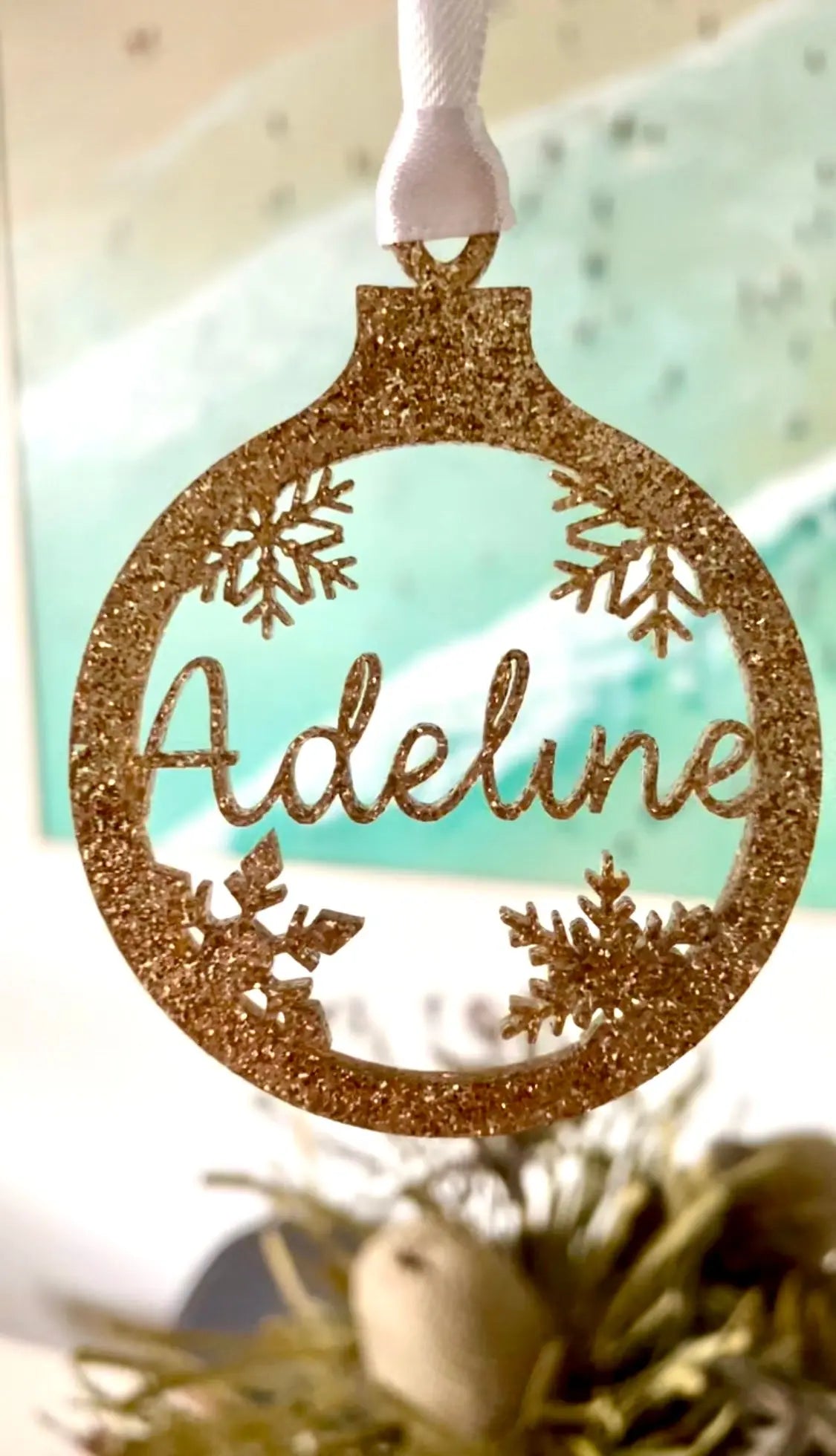 Personalised Christmas Bauble Ornament - Pixel Burn Custom Laser Creations