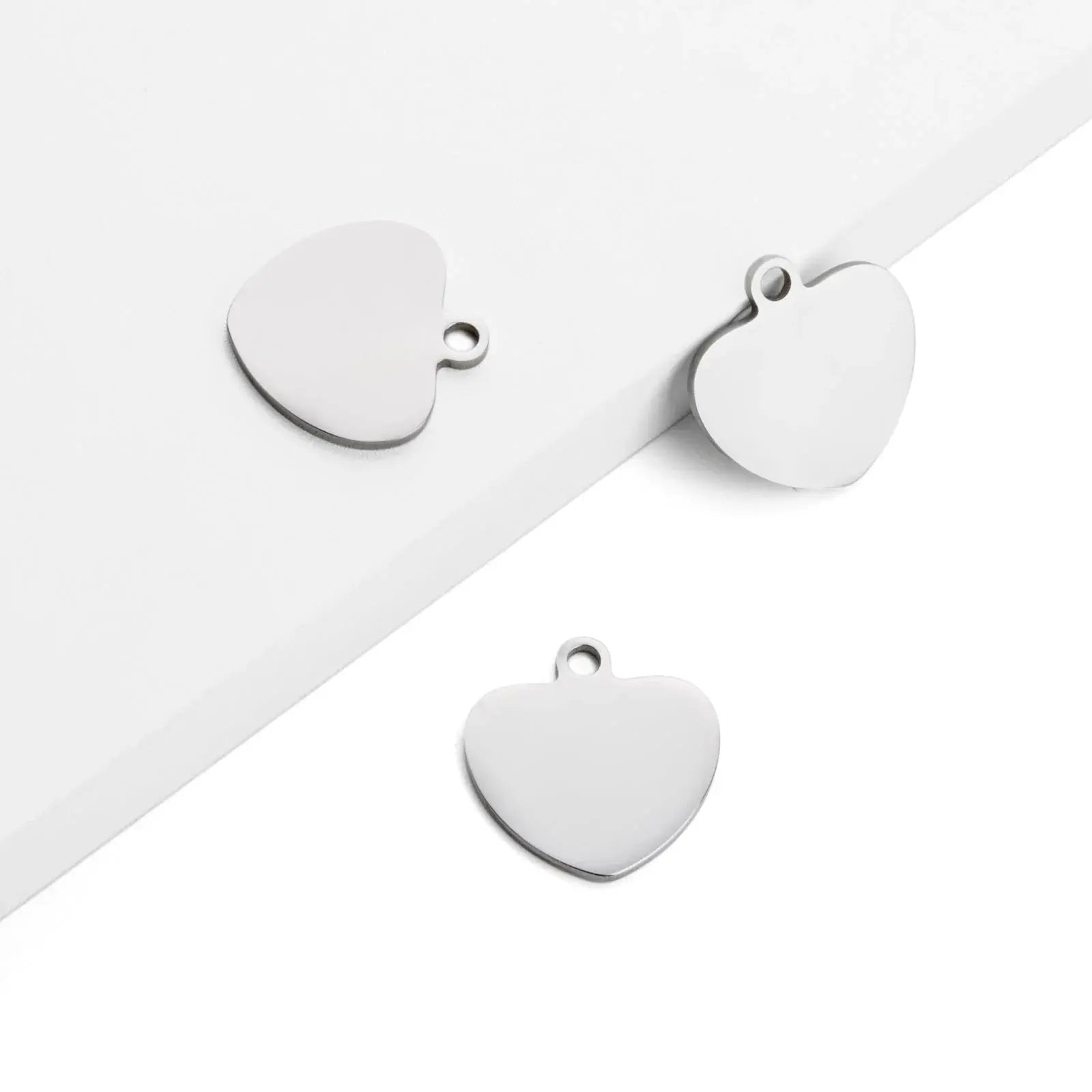Heart shape stainless steel engraving blanks for laser engraving and custom keychain projects