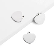 Heart shape stainless steel engraving blanks for laser engraving and custom keychain projects