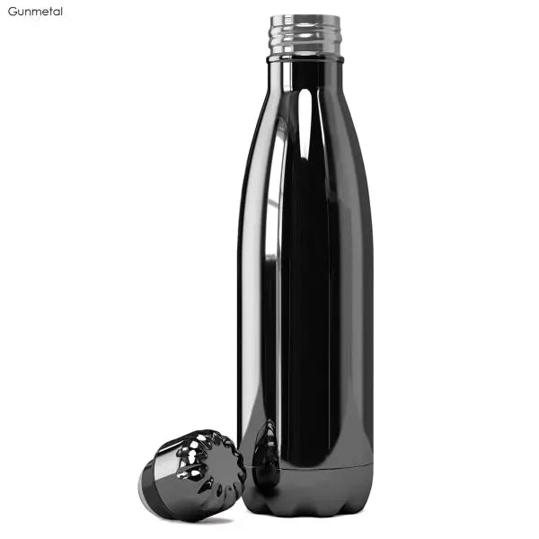 Personalised Water Bottle – Stainless Steel Chrome - Pixel Burn Custom Laser Creations