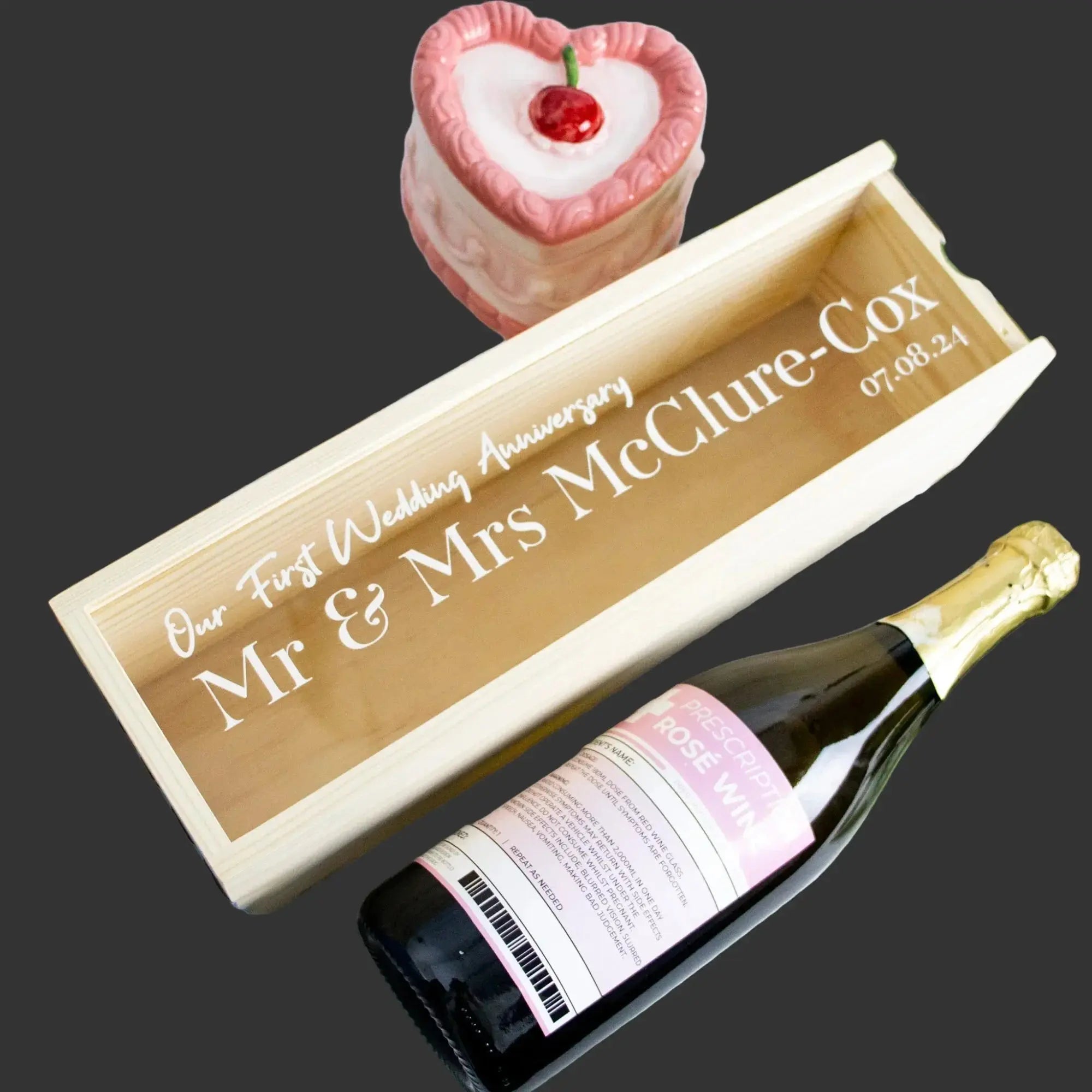 Personalised Wine Box - Pixel Burn Custom Laser Creations