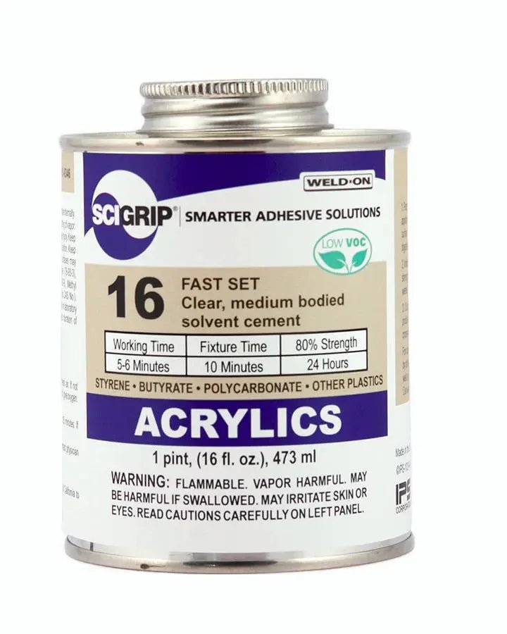 Weldon 16 - Acrylic Glue Medium Bodied Fast Setting Cement - Pixel Burn Custom Laser Creations
