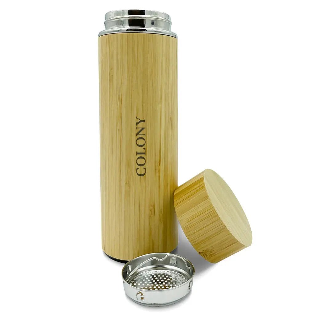 Personalised Eco Bamboo Bottle - 400ml - Pixel Burn Custom Laser Creations