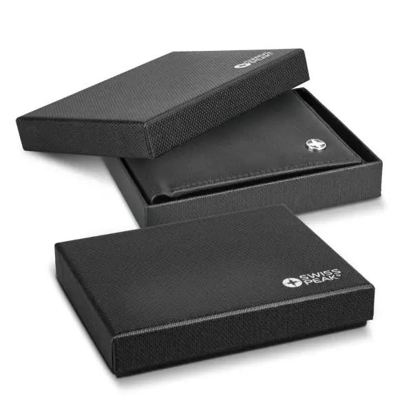 Premium Personalised Anti - Skim Wallet – Swiss Peak Edition - Pixel Burn Custom Laser Creations