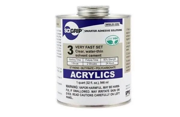 Weldon 3 Solvent Cement Acrylic Glue - Pixel Burn Custom Laser Creations