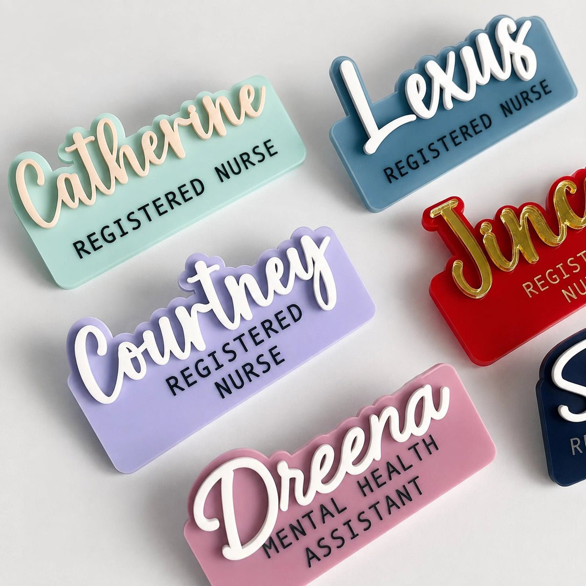 Custom Acrylic Name Badge Personalised - Pixel Burn Custom Laser Creations