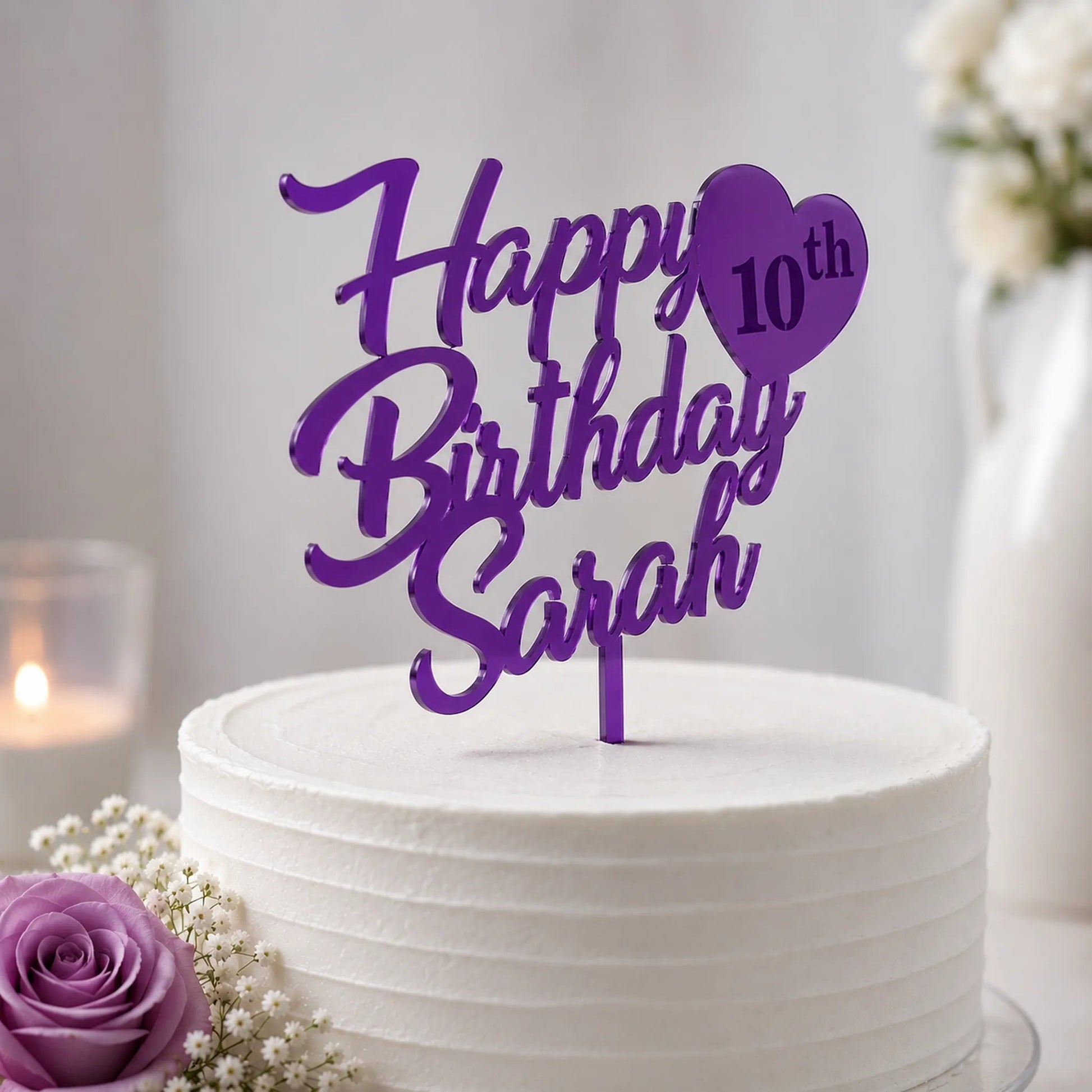 Custom Personalised Cake Topper - Pixel Burn Custom Laser Creations