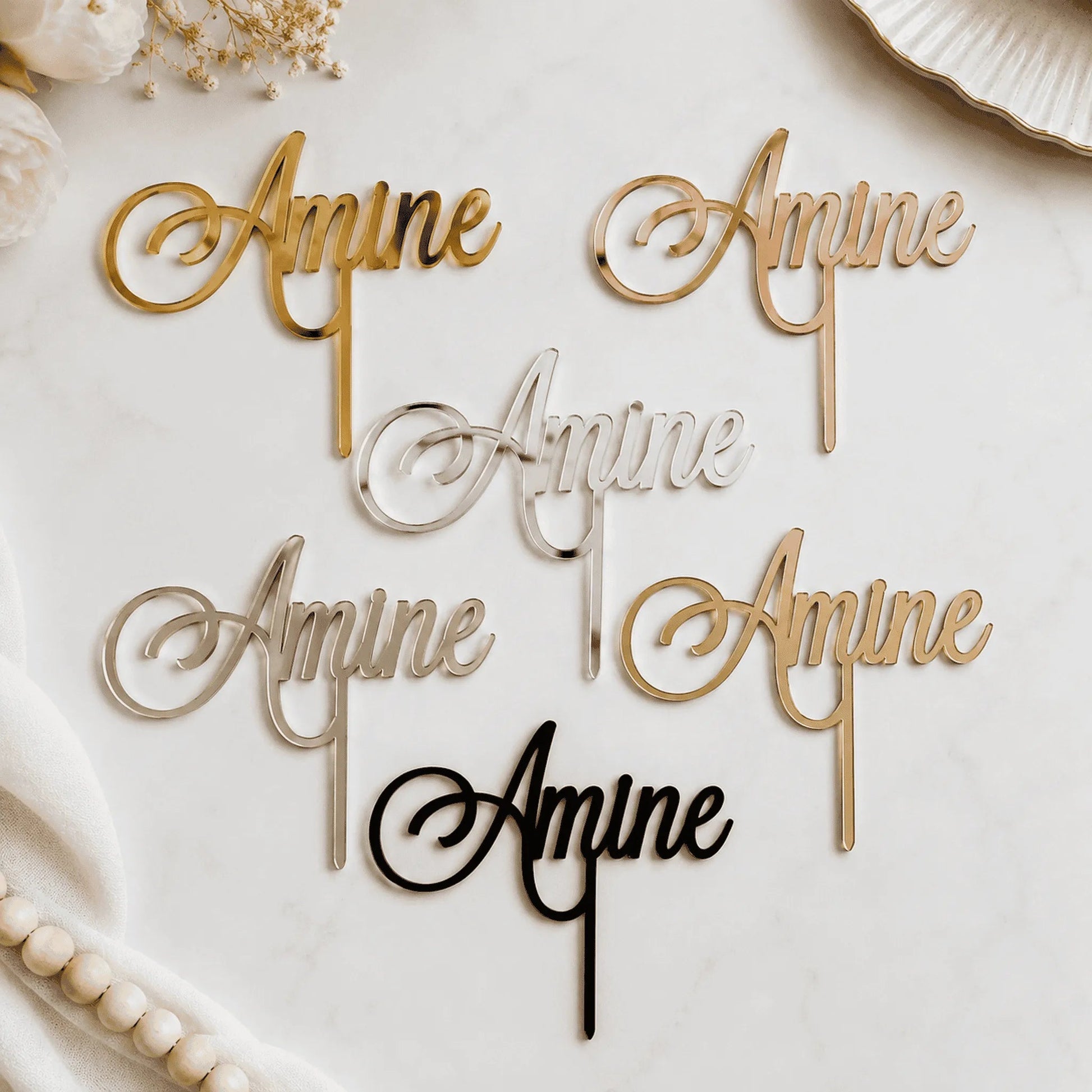 Custom Personalised Cake Topper - Pixel Burn Custom Laser Creations