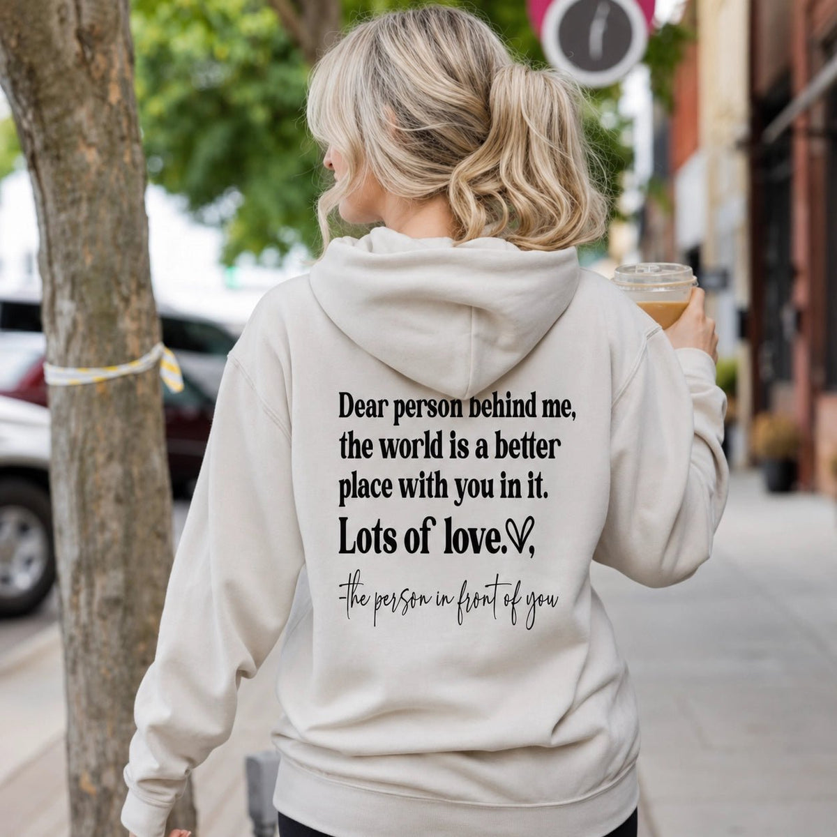 Dear Person Behind Me Custom Hoodie - Pixel Burn Custom Laser Creations
