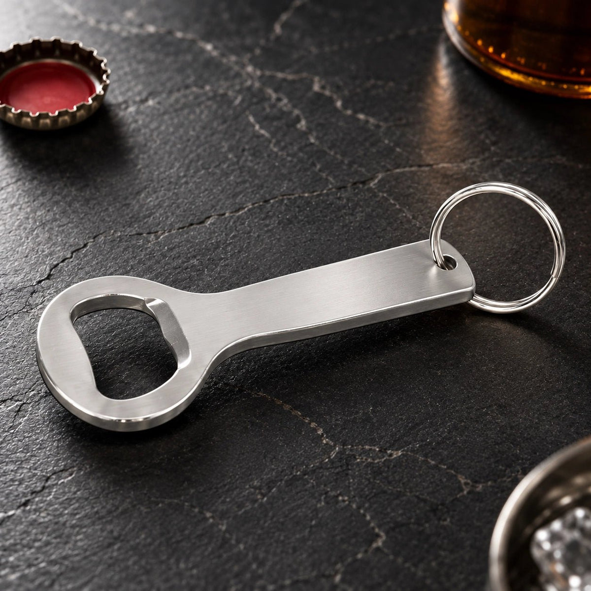 Engraved Aluminium Bottle Opener Keyring - Pixel Burn Custom Laser Creations