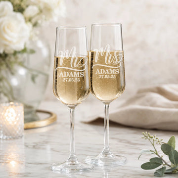 Engraved Wine Glasses Personalised - Pixel Burn Custom Laser Creations