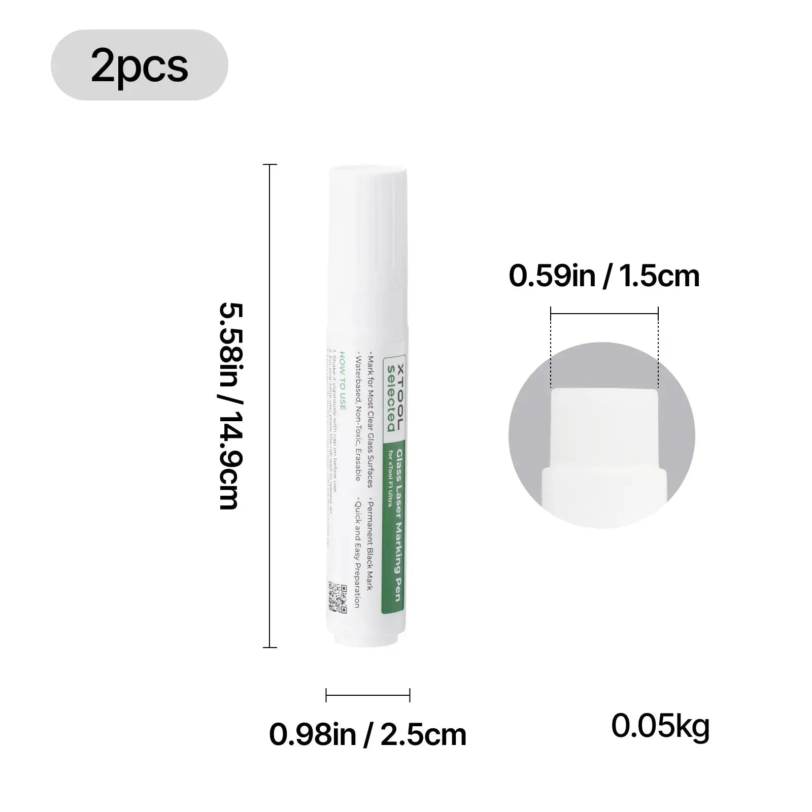 Black Laser Marking Pen for Glass (xTool) - Pixel Burn Custom Laser Creations