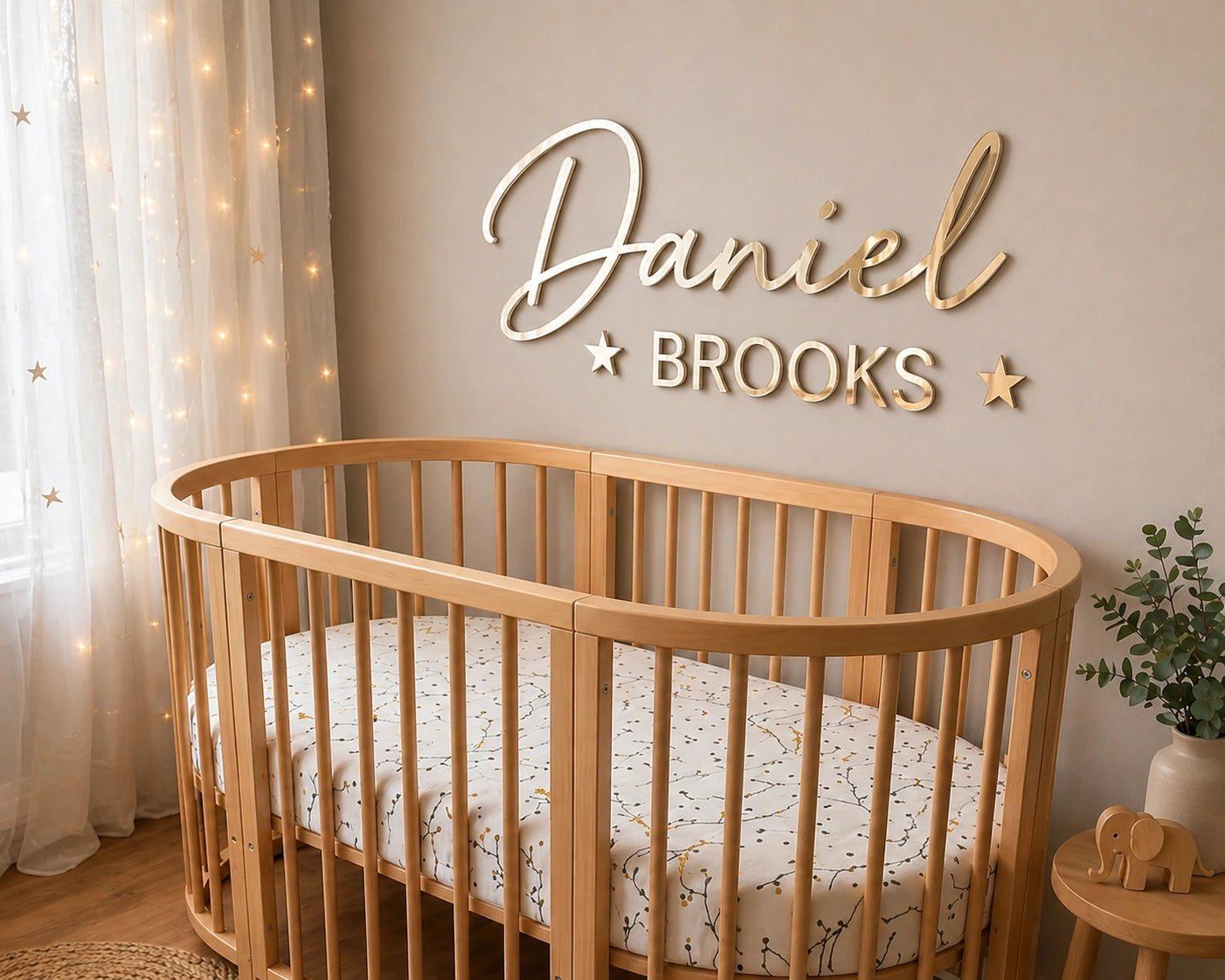 Personalised Acrylic Nursery Name Sign - Pixel Burn Custom Laser Creations