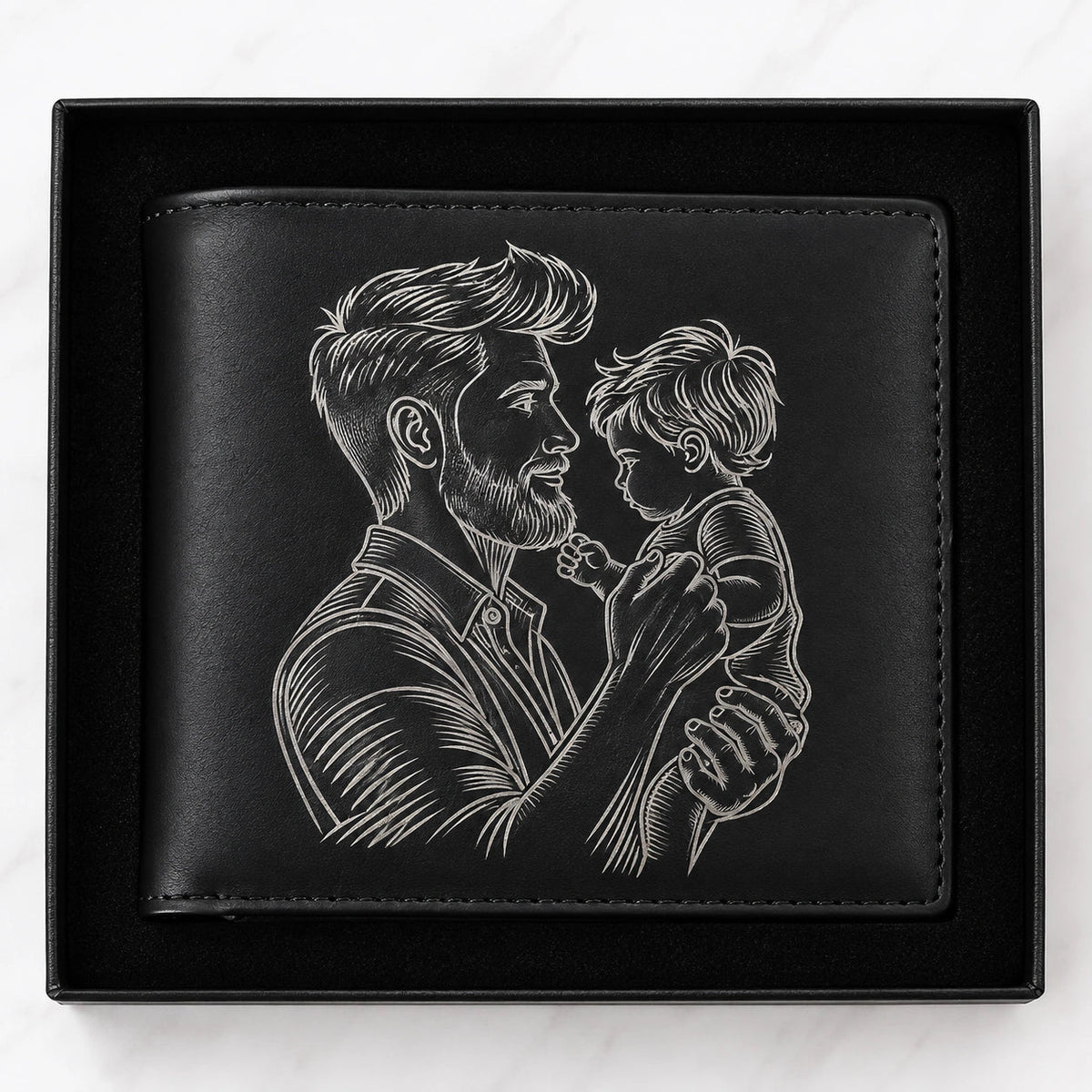 Personalised Black RFID Wallet
