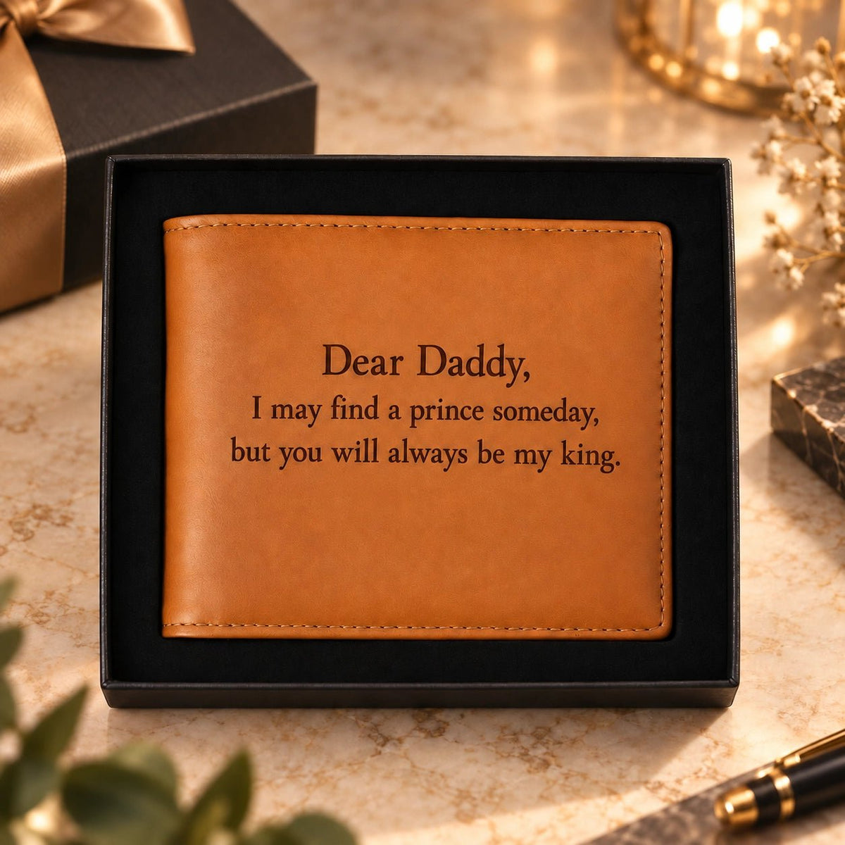 Personalised Brown RFID Wallet - Pixel Burn Custom Laser Creations