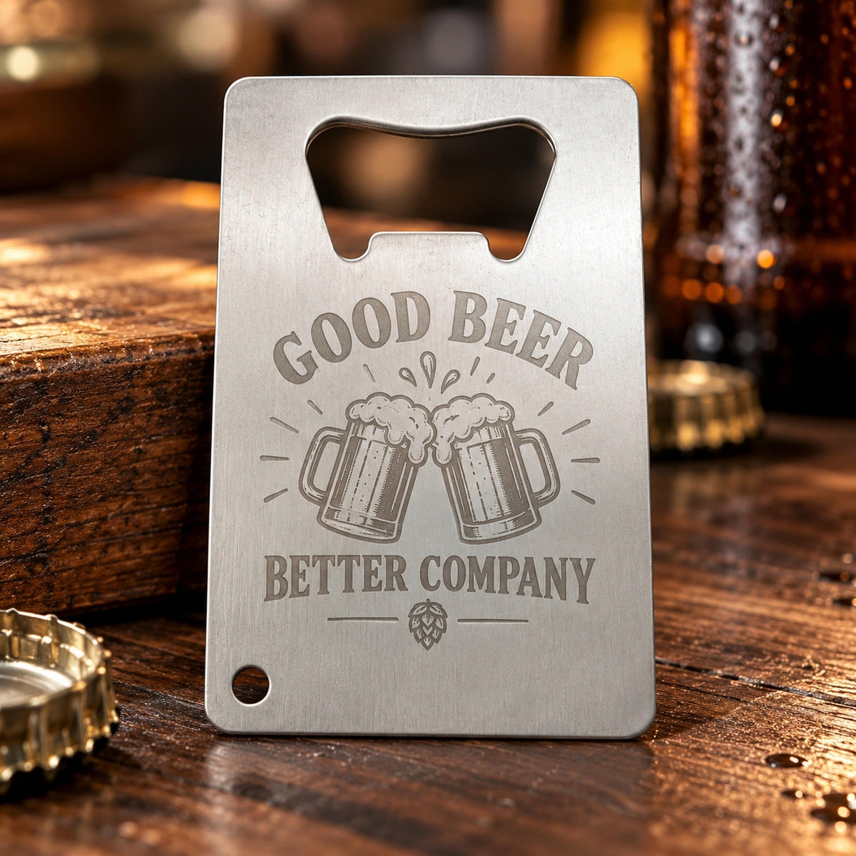 Personalised Credit Card Bottle Opener - Pixel Burn Custom Laser Creations