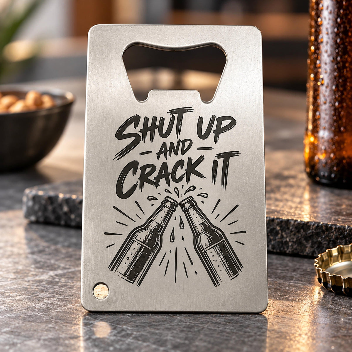 Personalised Credit Card Bottle Opener - Pixel Burn Custom Laser Creations