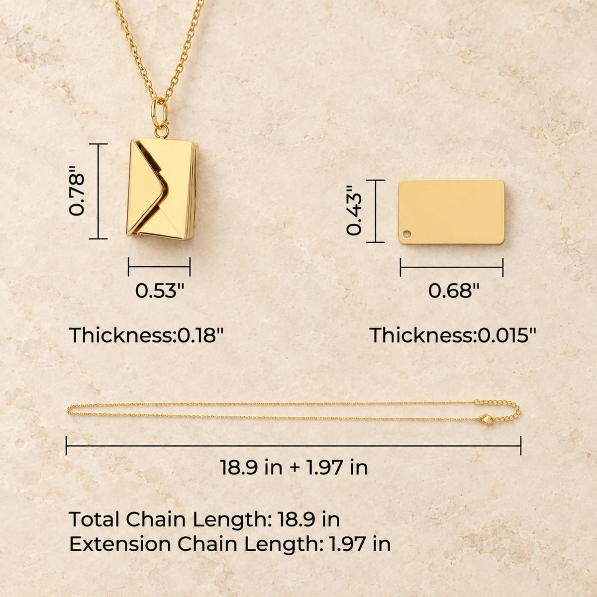 Personalised Envelope Locket Necklace - Pixel Burn Custom Laser Creations