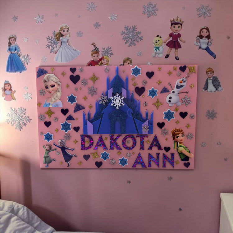 Personalised Kids Triple Layer Name Sign - Pixel Burn Custom Laser Creations