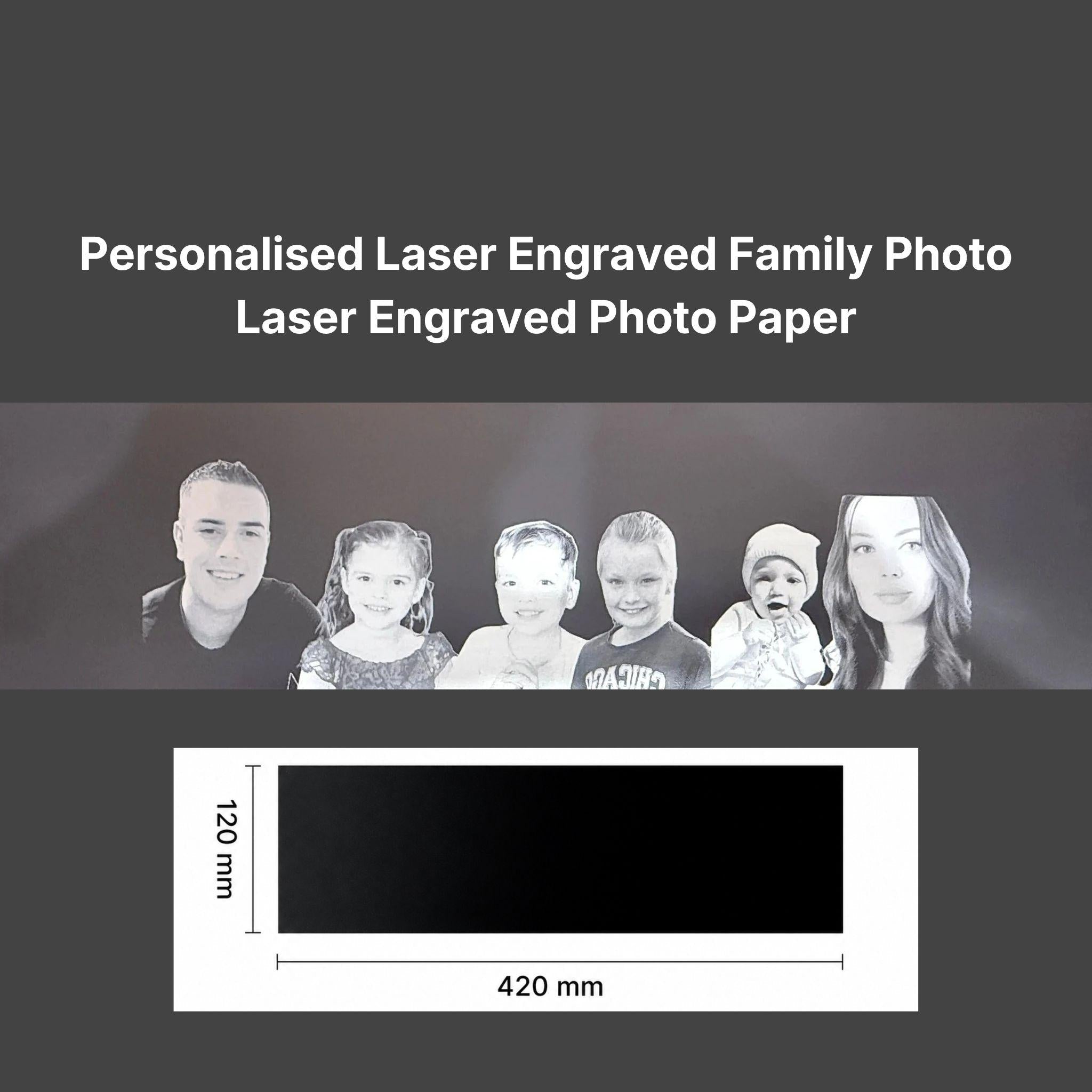 Personalised Laser Engraved Family Photo - Pixel Burn Custom Laser Creations