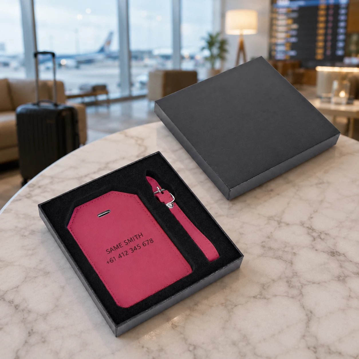 Personalised Laser Engraved Luggage Tag - Pixel Burn Custom Laser Creations
