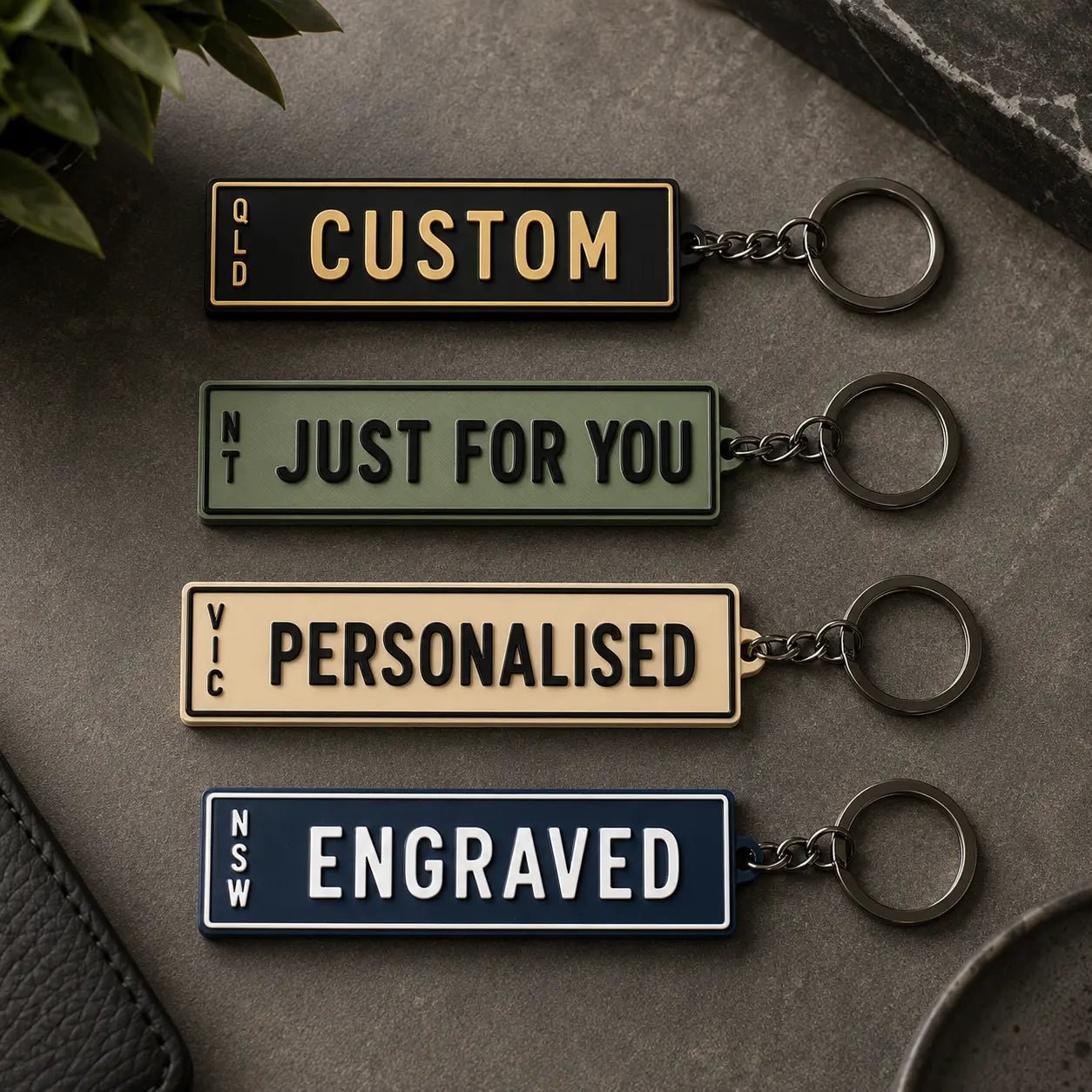 Personalised Number Plate Keychain - Pixel Burn Custom Laser Creations