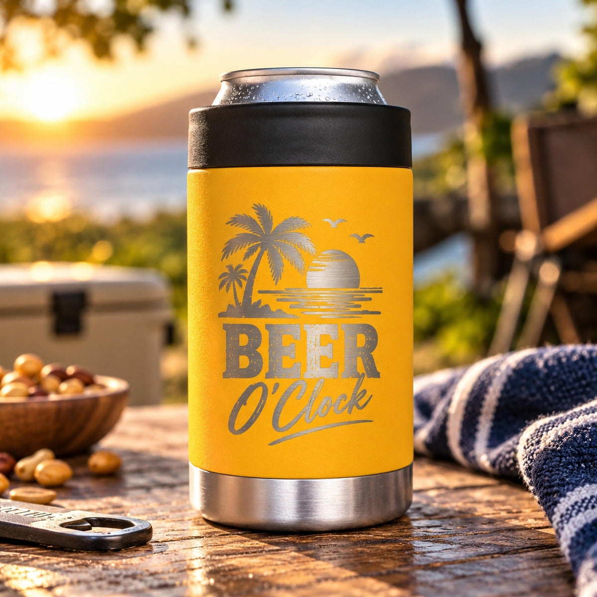 Personalised Stainless Steel Stubby Cooler - Pixel Burn Custom Laser Creations