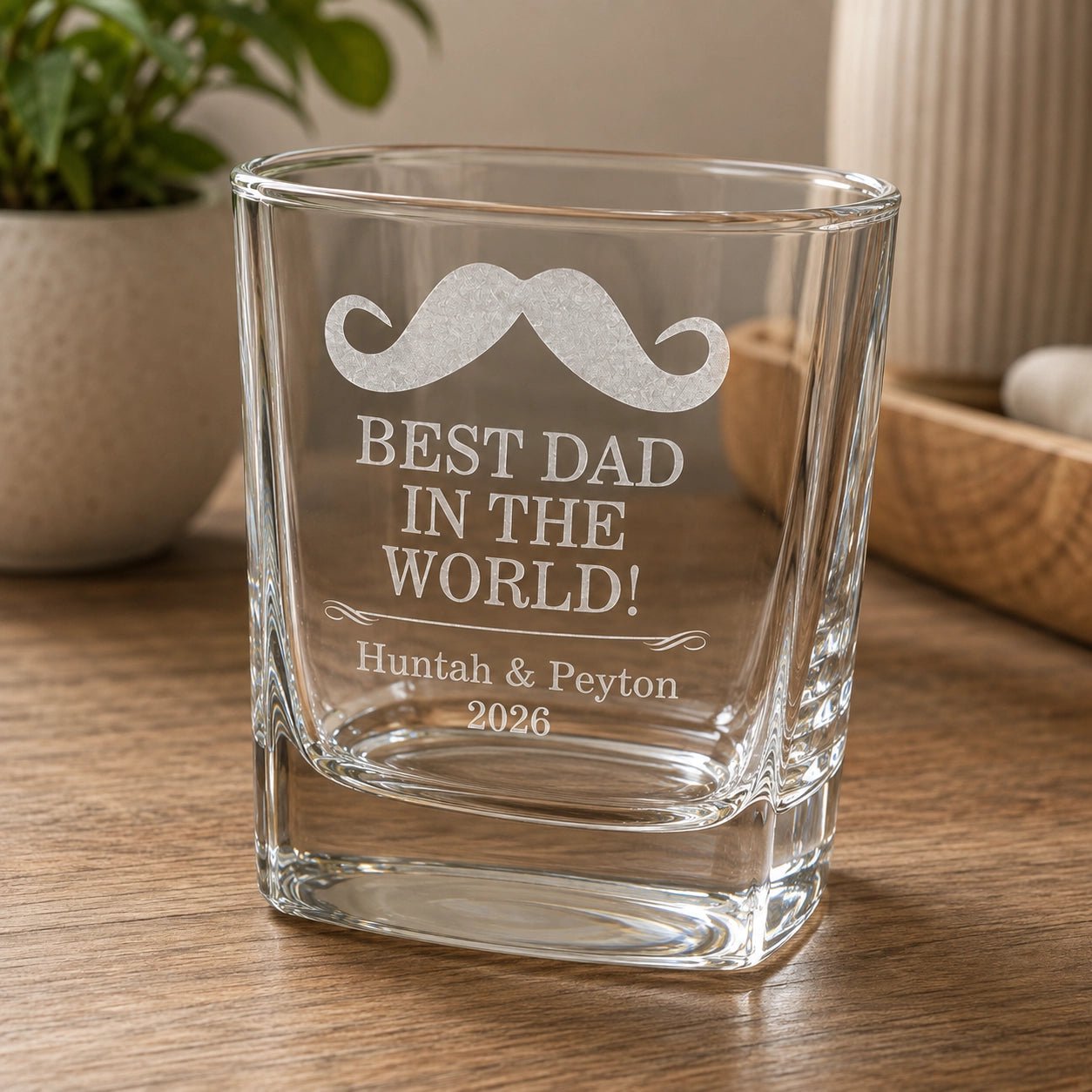 Personalised Whisky Glass Classic Engraved - Pixel Burn Custom Laser Creations