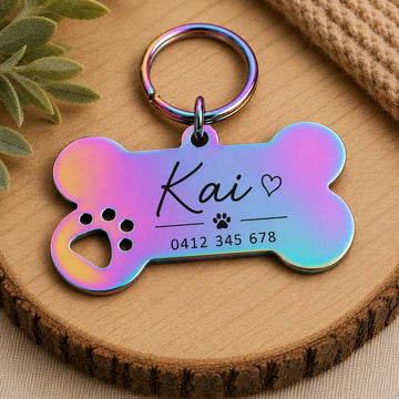 Premium Engraved Pet Tag - Pixel Burn Custom Laser Creations
