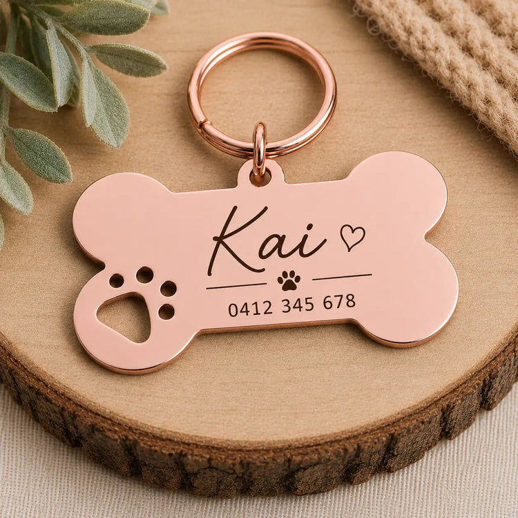 Premium Engraved Pet Tag - Pixel Burn Custom Laser Creations