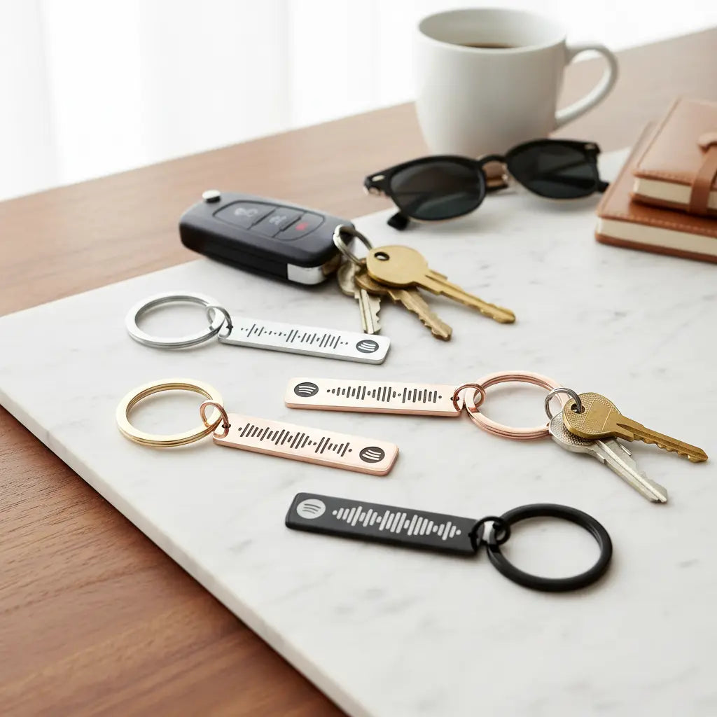 Spotify Custom Song Code Keychain - Pixel Burn Custom Laser Creations
