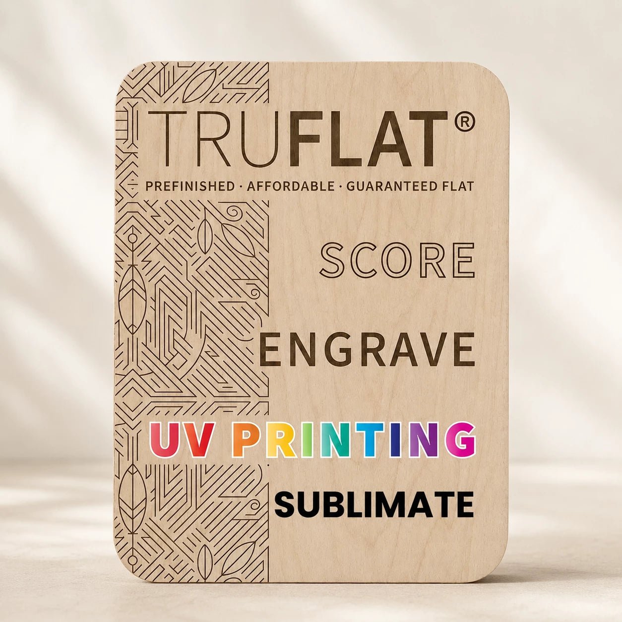 TruFlat Laser Wood - Pixel Burn Custom Laser Creations